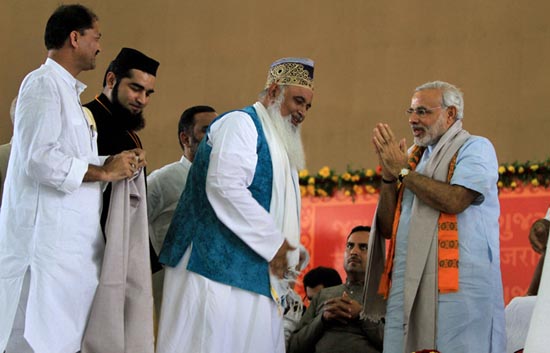 Modi with Muslims