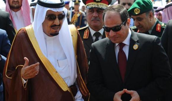 King Salman with Sisi
