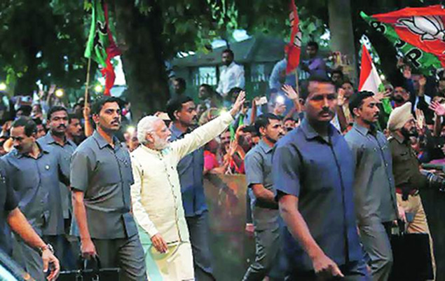 Modi Victory March in Delhi