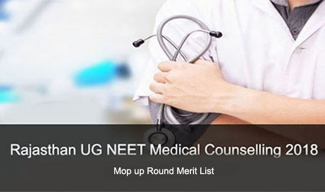 Rajasthan UG NEET Mop Up Round Merit List