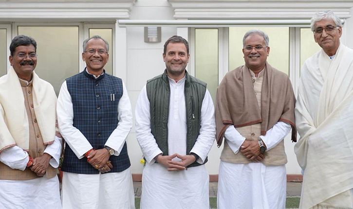 Rahul Gandhi With Chhattisgarh Congress Leaders