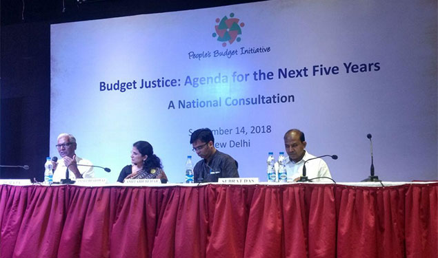 D Raja at Budget Justice
