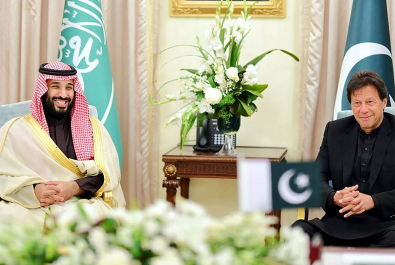 Mohammad bin Salman with Imran Khan