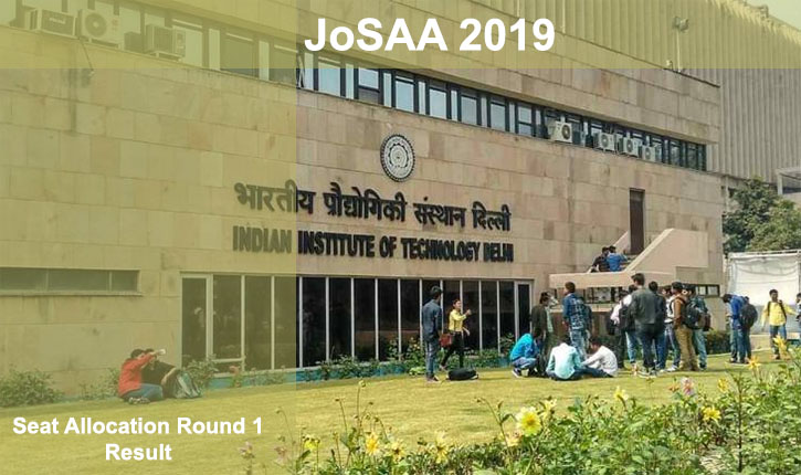 JoSAA 2019 Riund 1 Seat Allocation