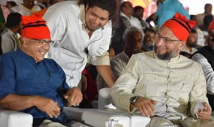 Asaduddin Owaisi with Prakash Ambedkar