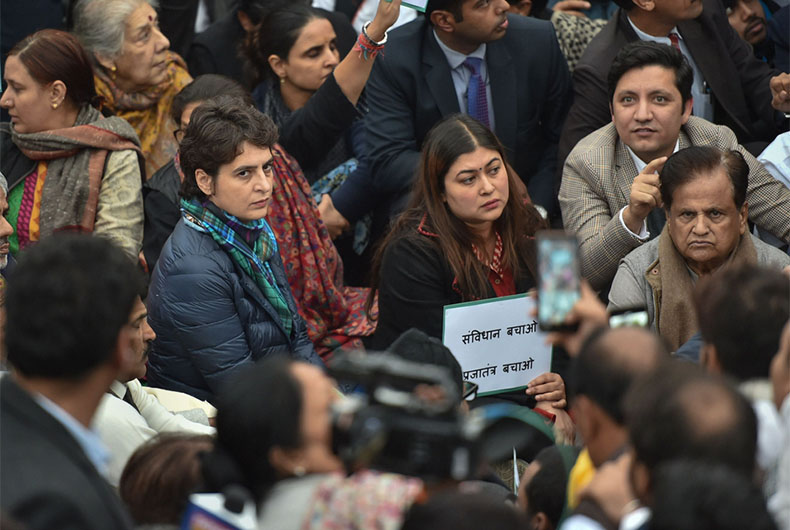 Modi Congress anti CAA protest