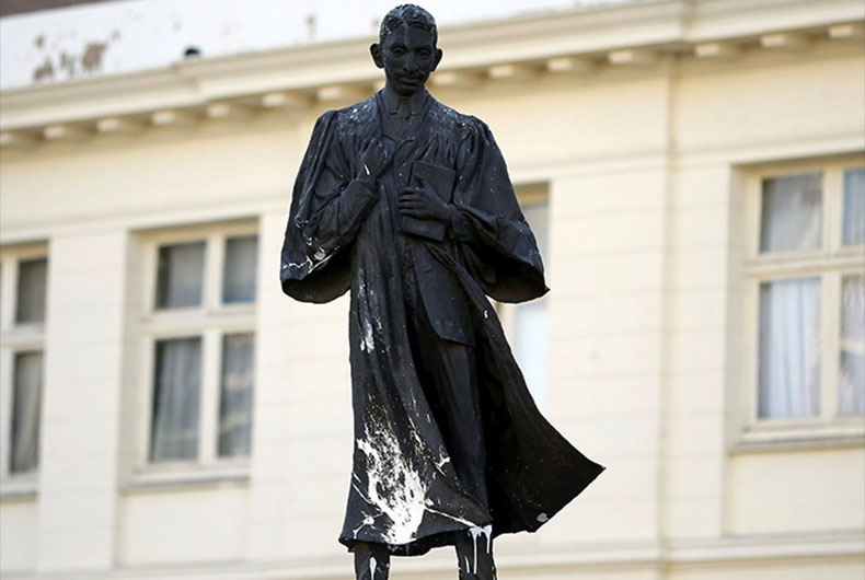 Gandhi statue vandalised