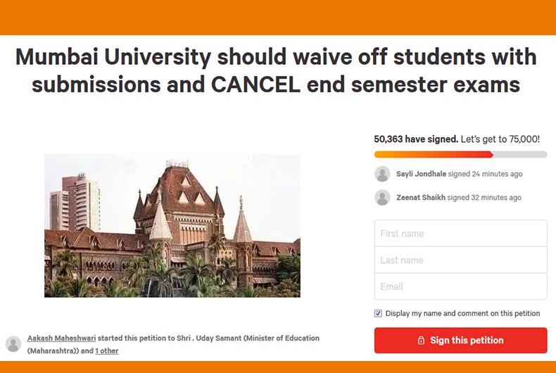 Maharashtra Final Year Exam cancel petition