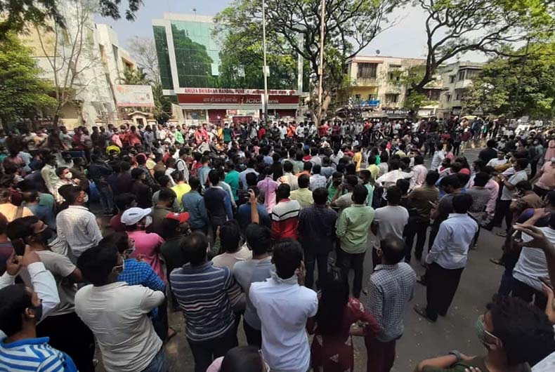 Protest against lockdown