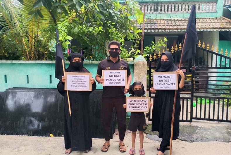 Black Flag Protest Lakshadweep