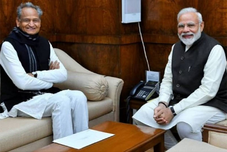 Gehlot with Modi