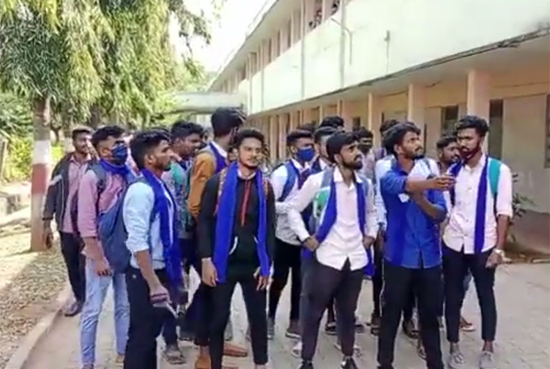 Students in Blue Shawl