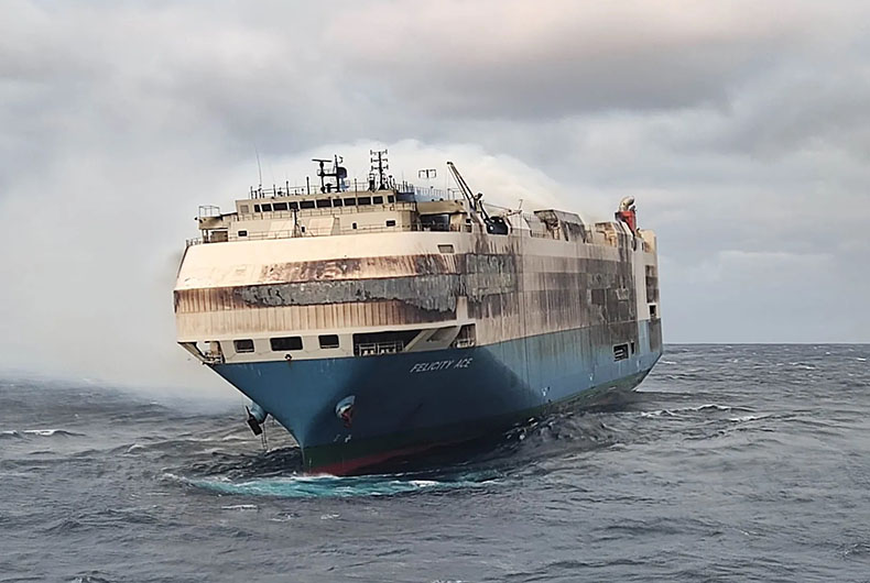 Felicity Ace Ship Fire