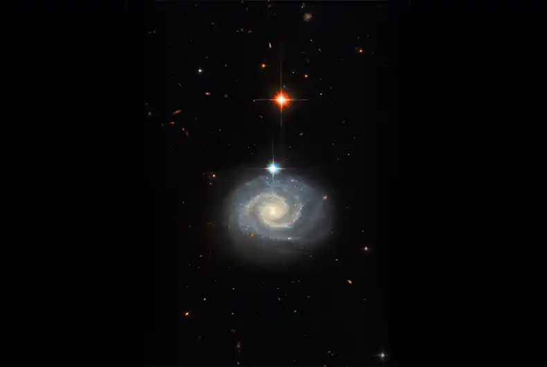 Hubble captures spiral galaxy with ‘forbidden’ light