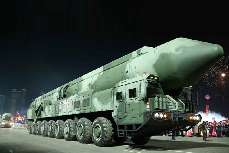 In massive parade, North Korea displays its military power