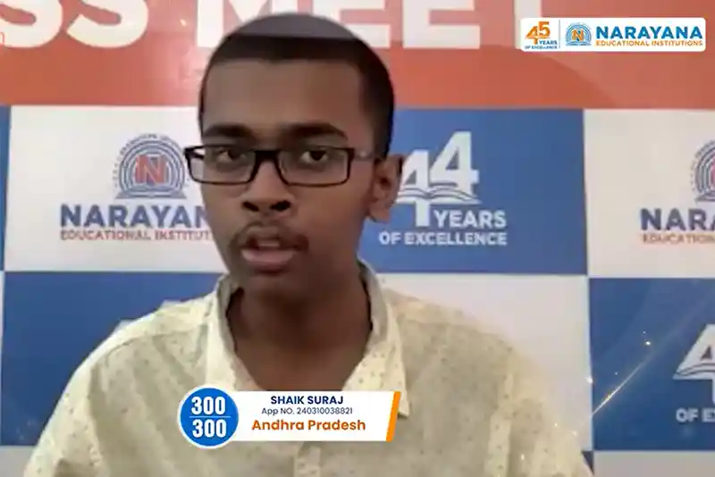 JEE Main 2024 Topper Shaik Suraj