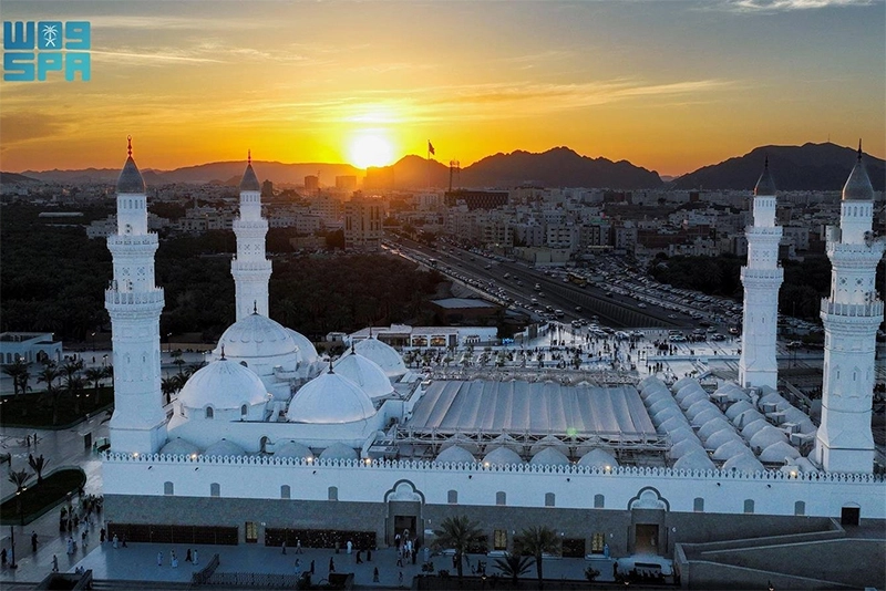 Masjid Quba exterior — the first mosque in Islam, Madinah
