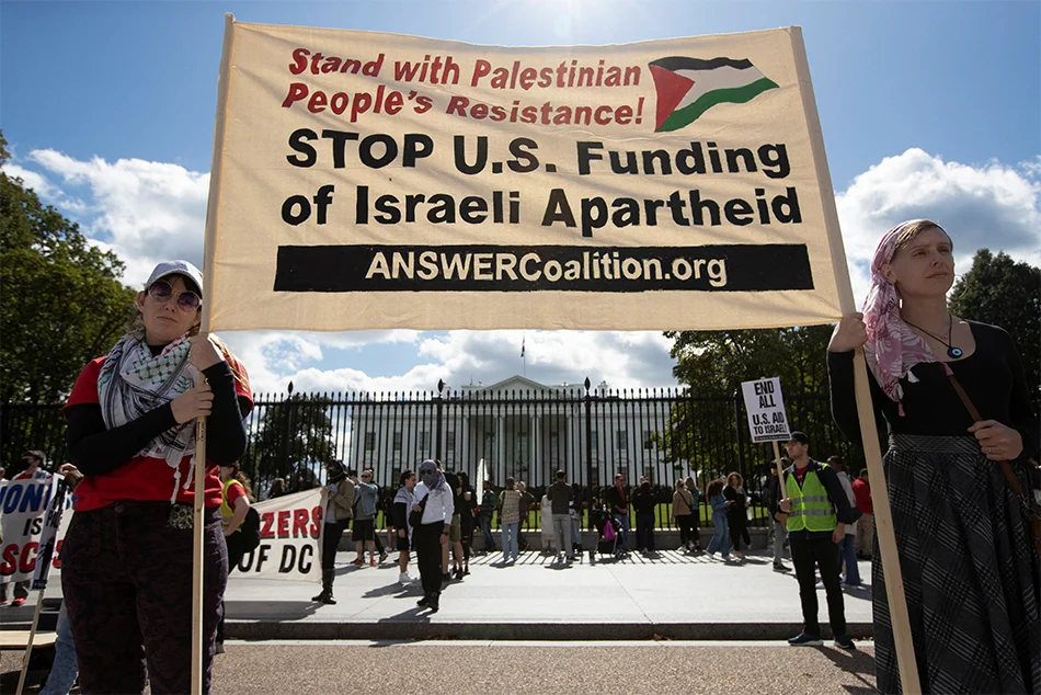 Watch: Two American soldiers arrested for protesting US funding of Israeli genocide