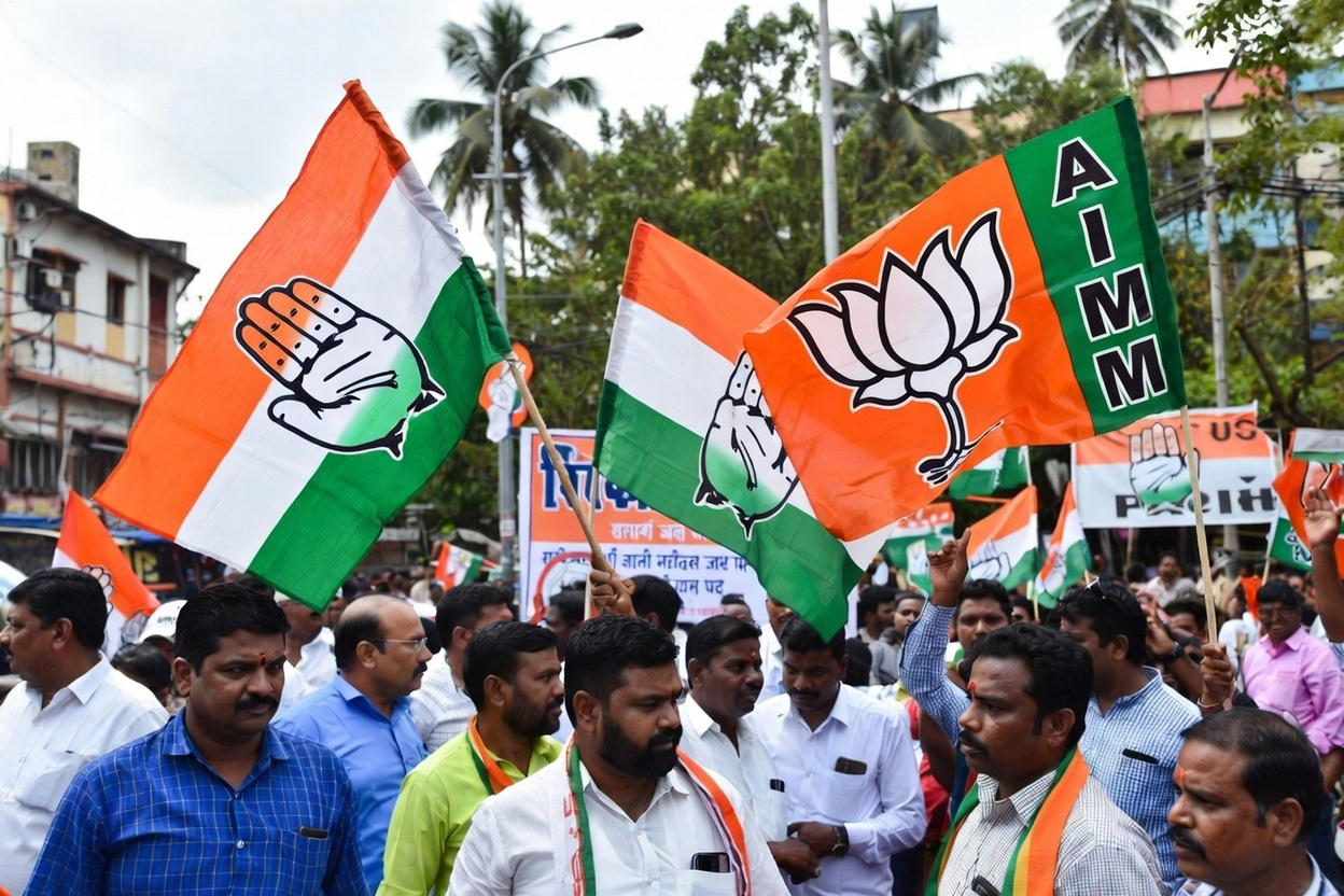 Cong-BJP, AIMIM-BJP alliances rock 2026 Maharashtra Civic Elections
