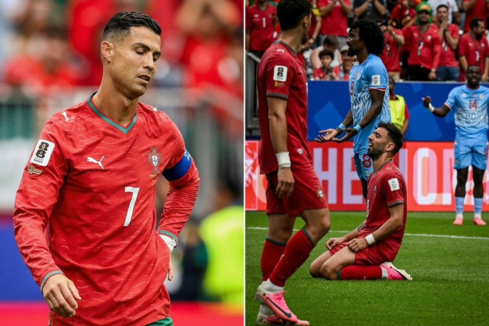 Cristiano Ronaldo criticized after Portugal’s shock draw against DR Congo