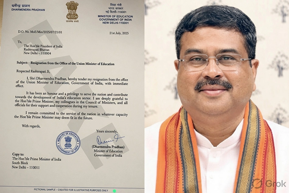 Dharmendra Pradhans’s fake resignation letter viral