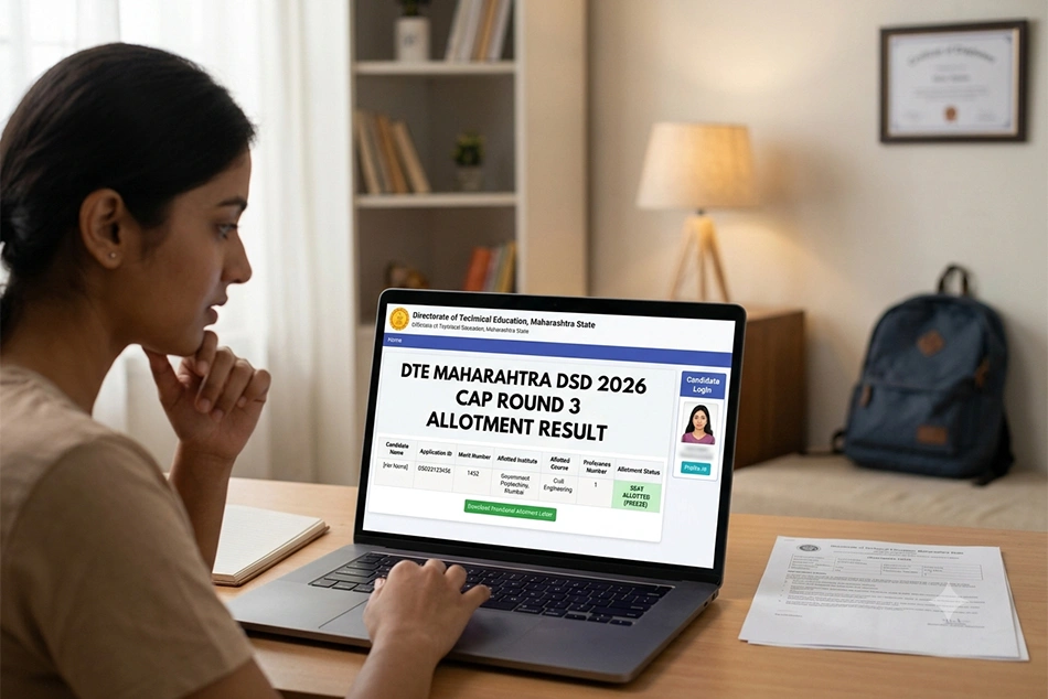DTE Maha Direct 2nd Year Diploma 2026 Round 3 Allotment - Steps, Link